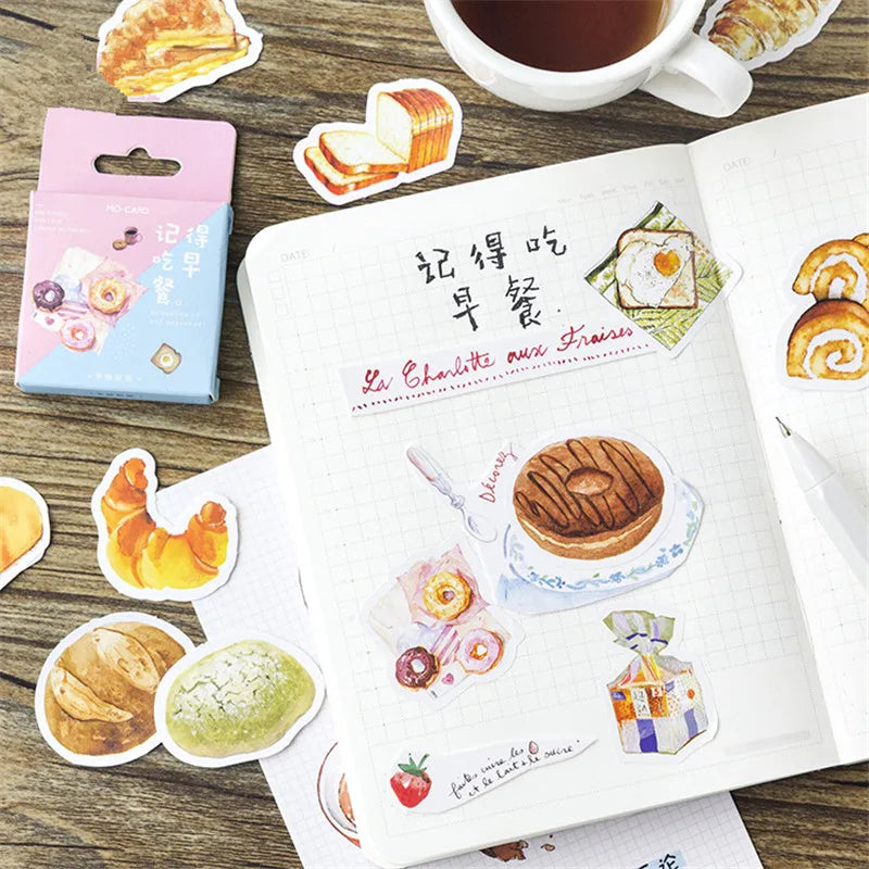 Kawaii Pastry Theme Sticker Set (46 Stickers)