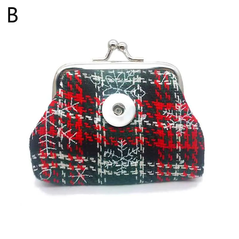 Christmas Mini 023 Fabric 18mm Snap Button Kids Women Bag Charms Multifunction Keyring Key Rings Purse jewelry 9cm*7cm*7cm - Ice Cream Cake