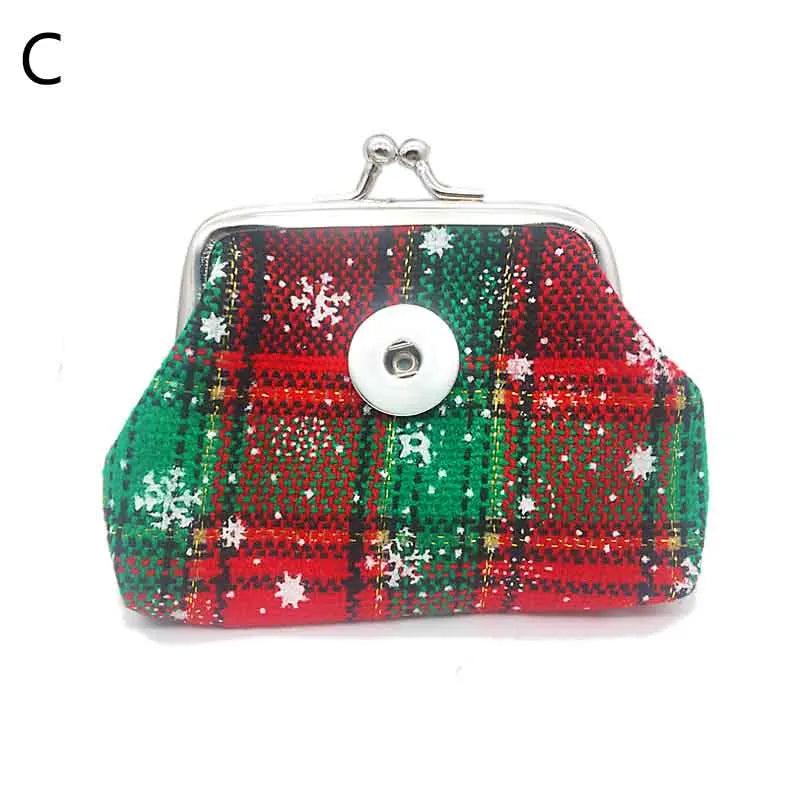 Christmas Mini 023 Fabric 18mm Snap Button Kids Women Bag Charms Multifunction Keyring Key Rings Purse jewelry 9cm*7cm*7cm - Ice Cream Cake