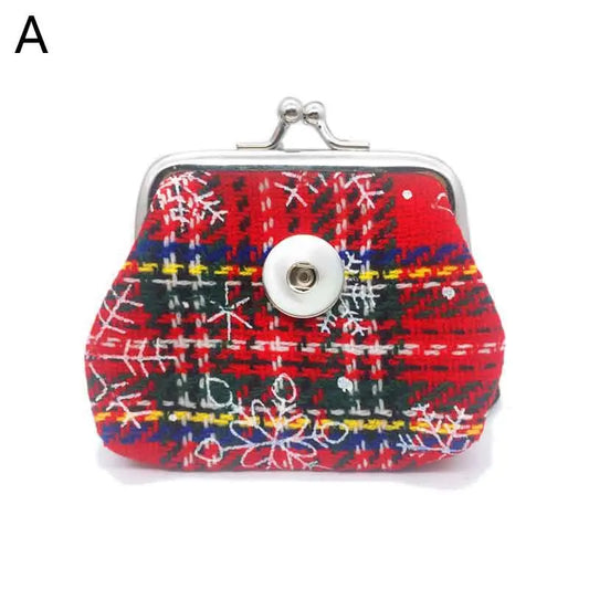 Christmas Mini 023 Fabric 18mm Snap Button Kids Women Bag Charms Multifunction Keyring Key Rings Purse jewelry 9cm*7cm*7cm - Ice Cream Cake