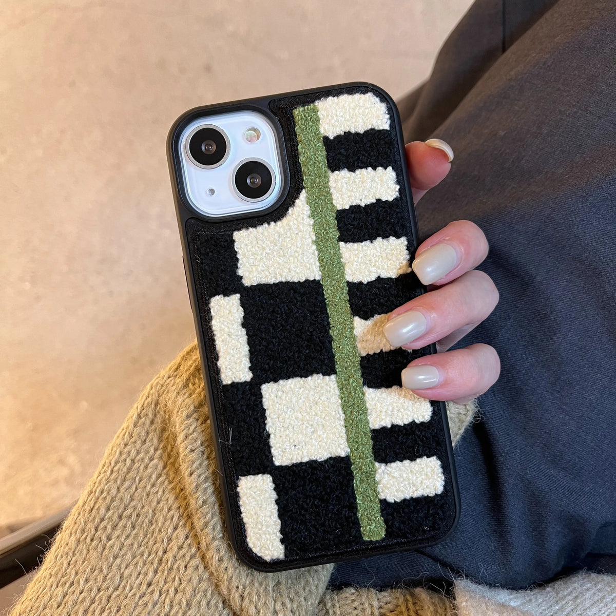 Teddy Checkerboard iPhone Case