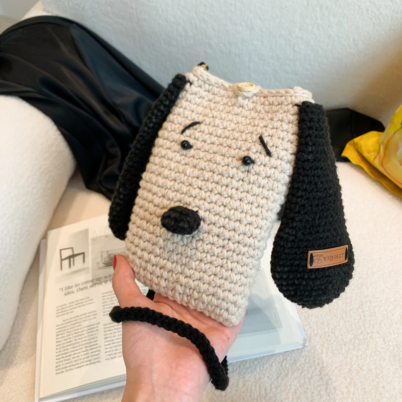Crochet Floppy Eared Puppy Purse (2 Colours)