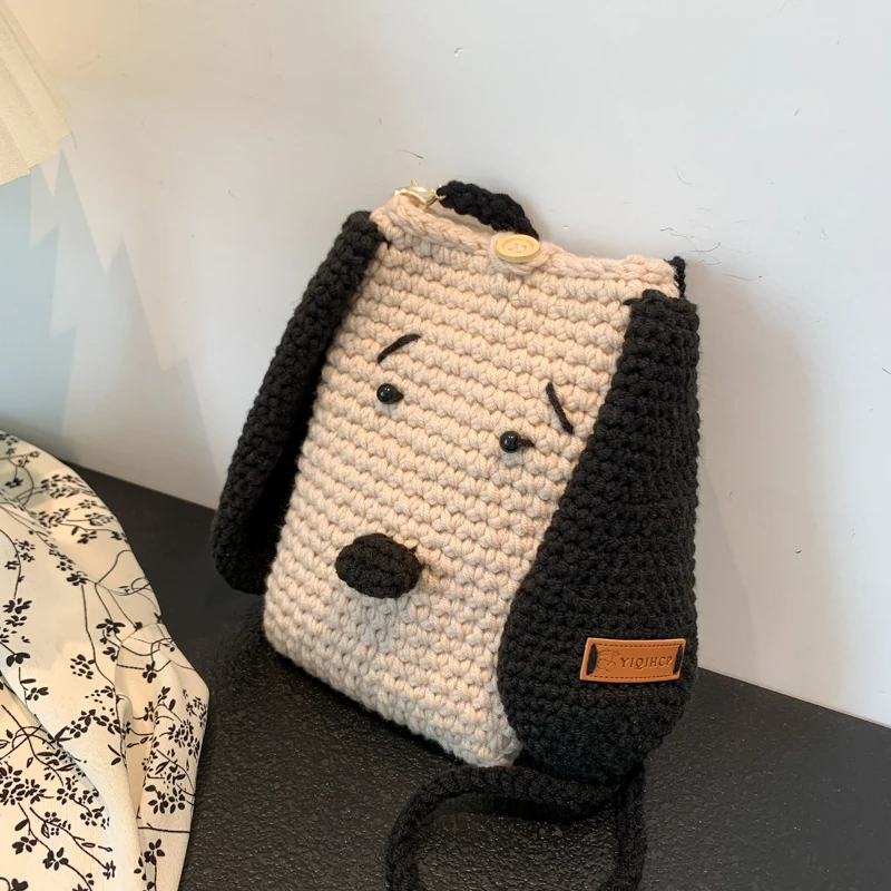 Crochet Floppy Eared Puppy Purse (2 Colours)