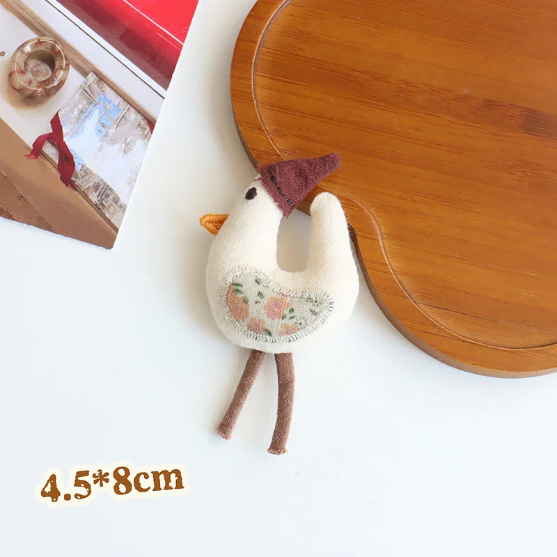 Whimsical Linen Character Brooch (19 Designs) - Ice Cream Cake