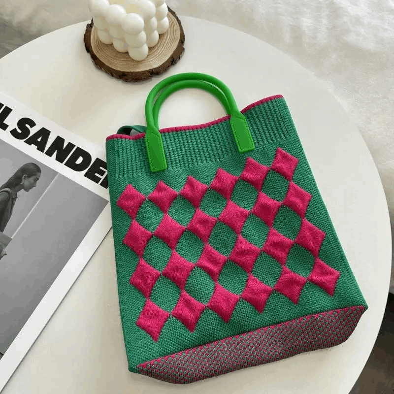 Argyle Knitted Mini Bags (5 Colours)