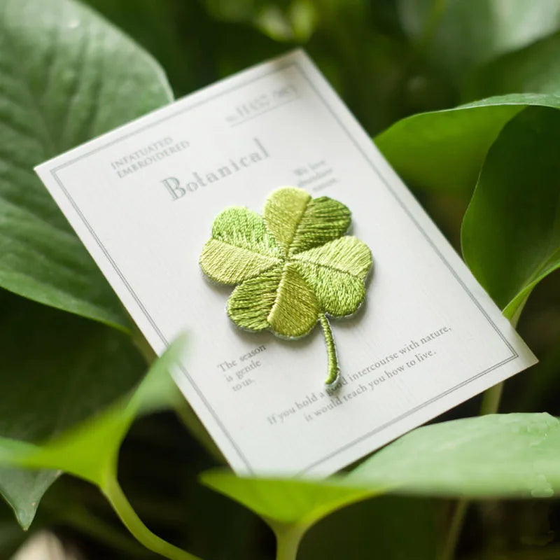 Embroidered Four Leaf Clover Patch