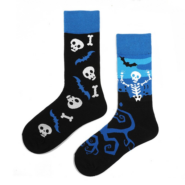 Mismatched Ankle Socks: Skeletons