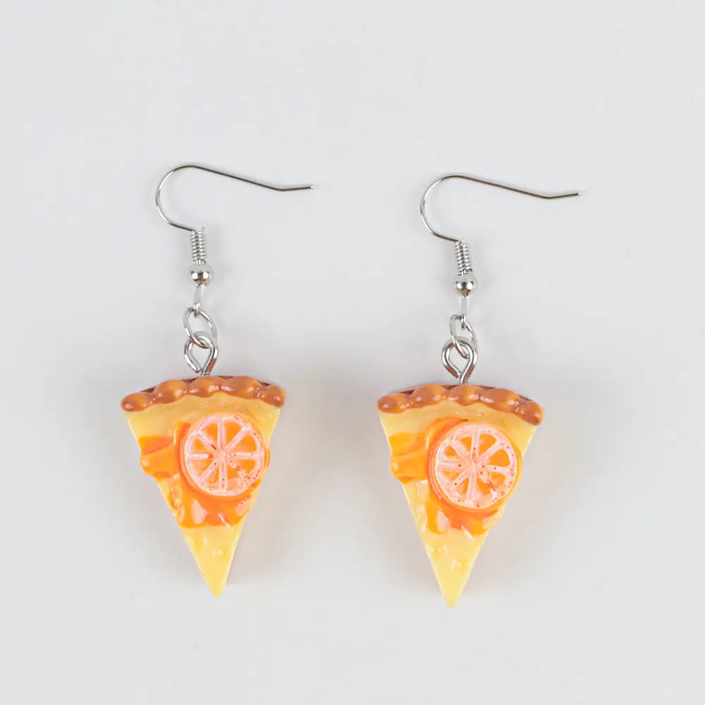 Fashion Cute Funny Chocolate Cake Drop Earrings For Women Girl Geometric Food Shape Donuts Cookies Dangle Earrings Party Jewelry - Ice Cream Cake