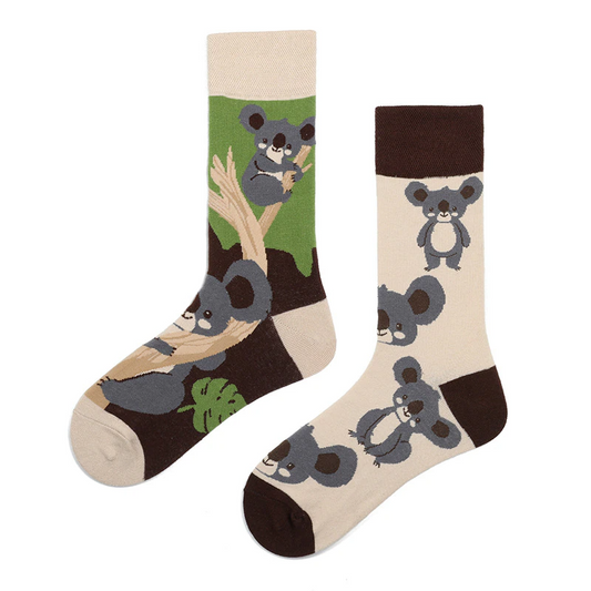 Mismatched Crew Socks: Koalas