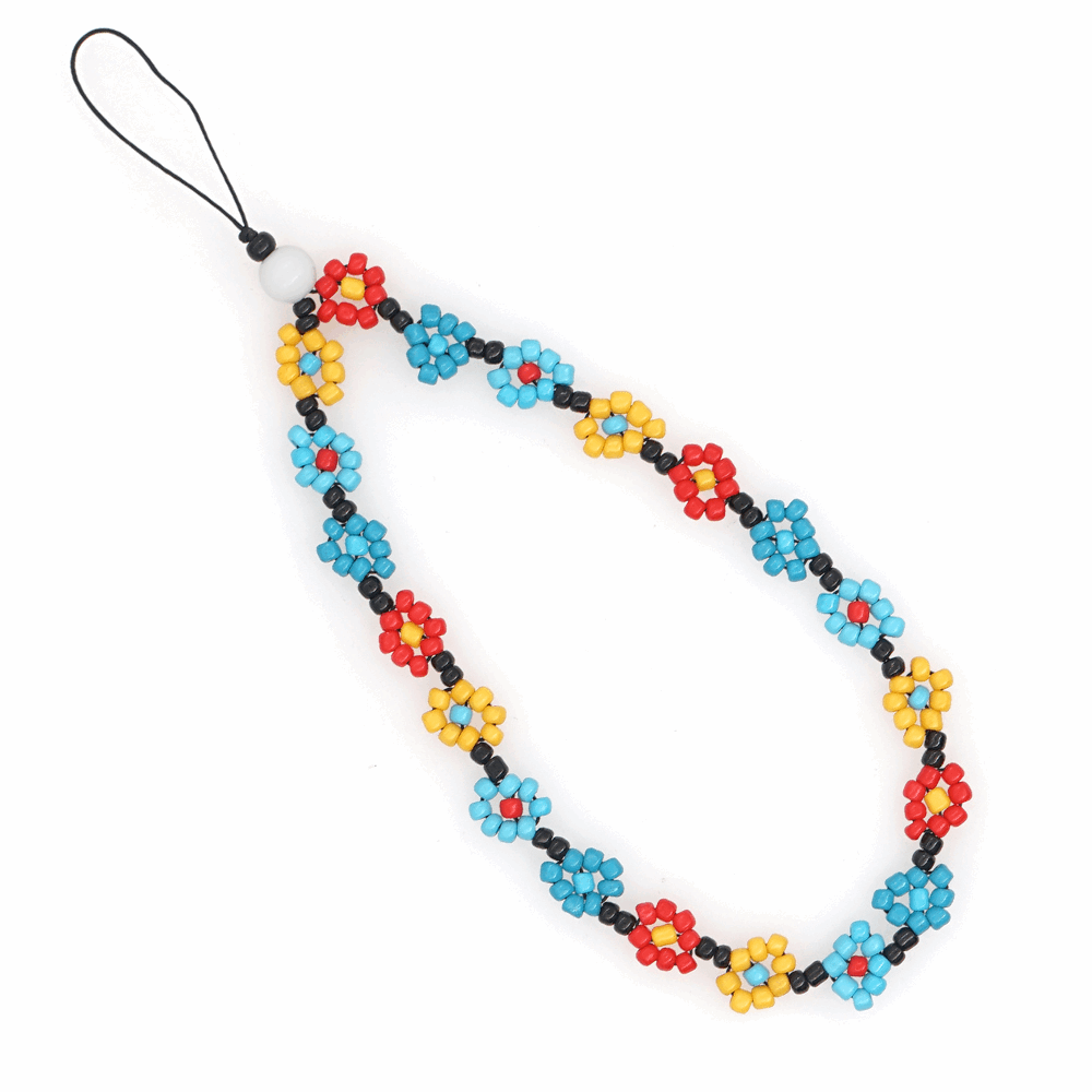 Beaded Daisy Phone Strap