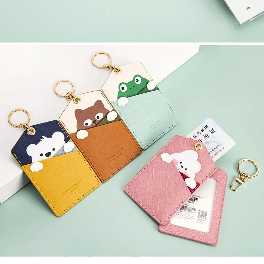 Peeking Animal Card Holder Keychain (9 Designs)