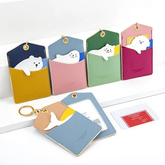 Peeking Animal Card Holder Keychain (9 Designs)