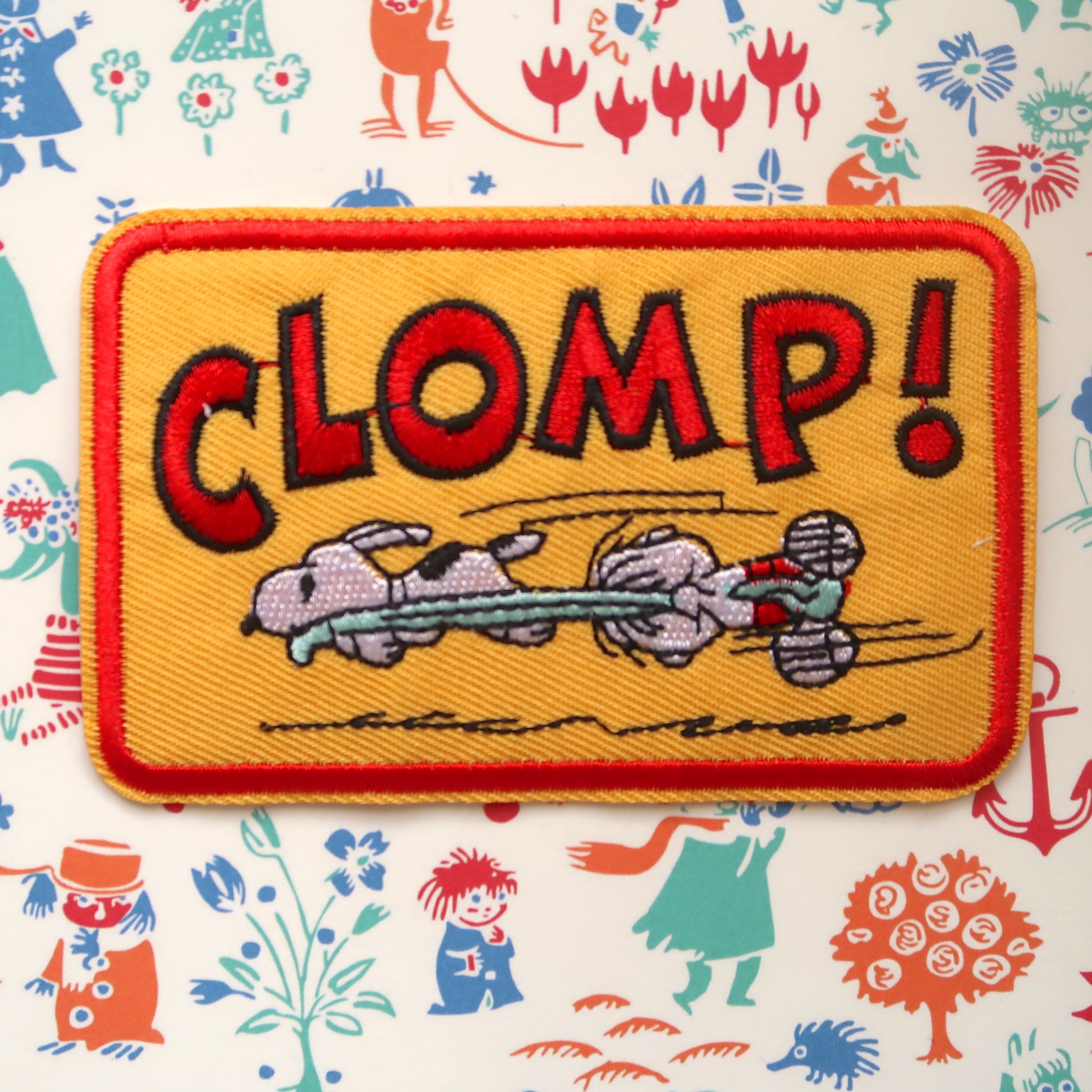 Snoopy Embroidery Patch // Snoopy and Linus from the Peanuts comics iron-on embroidered patch badge appliqué - Ice Cream Cake