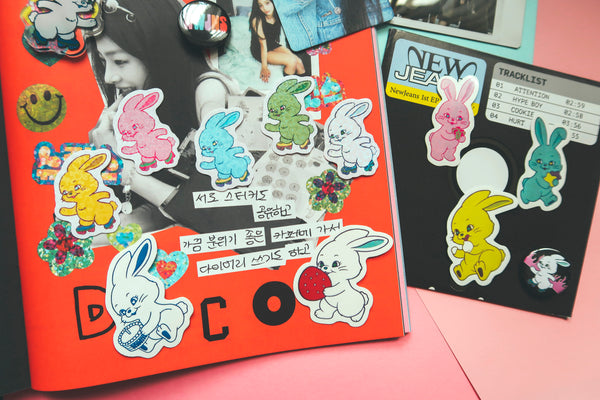 NewJeans Tokki/Bunny Mascot K-pop Glossy Waterproof Stickers (10 Designs)