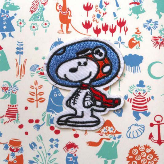 Astronaut Snoopy from the Peanuts comic embroidered patch badge appliqué