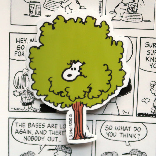 Snoopy Vinyl Sticker // Kite Eating Tree Snoopy from Peanuts comics Waterproof Glossy Vinyl Sticker Decal
