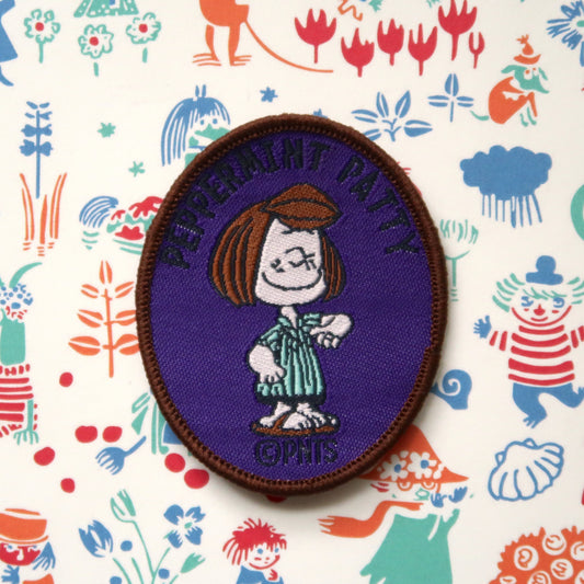 Snoopy Embroidery Patch // Peppermint Patty from the Peanuts/Snoopy comic embroidered patch badge appliqué