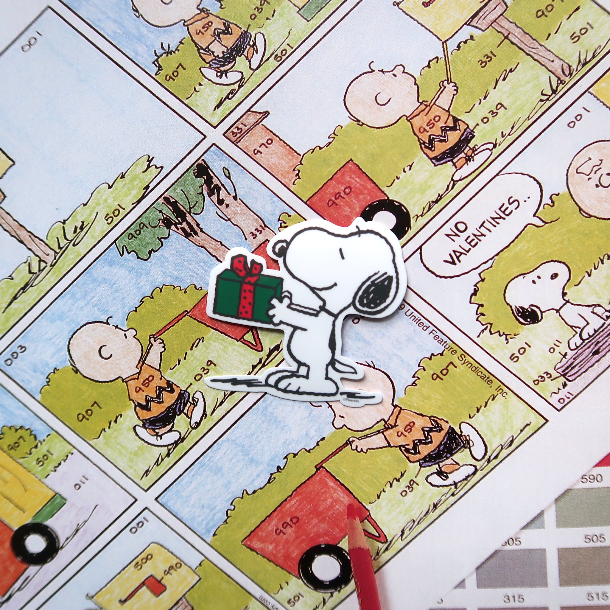 Snoopy Vinyl Sticker // Snoopy from Peanuts comics Christmas Gift Present Glossy Vinyl Sticker