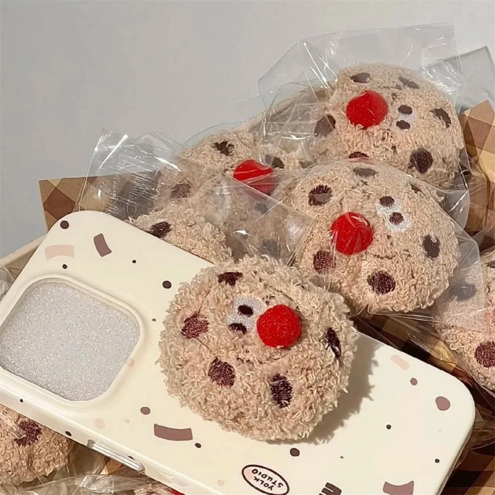 Plush Funny Cookie Phone Grip