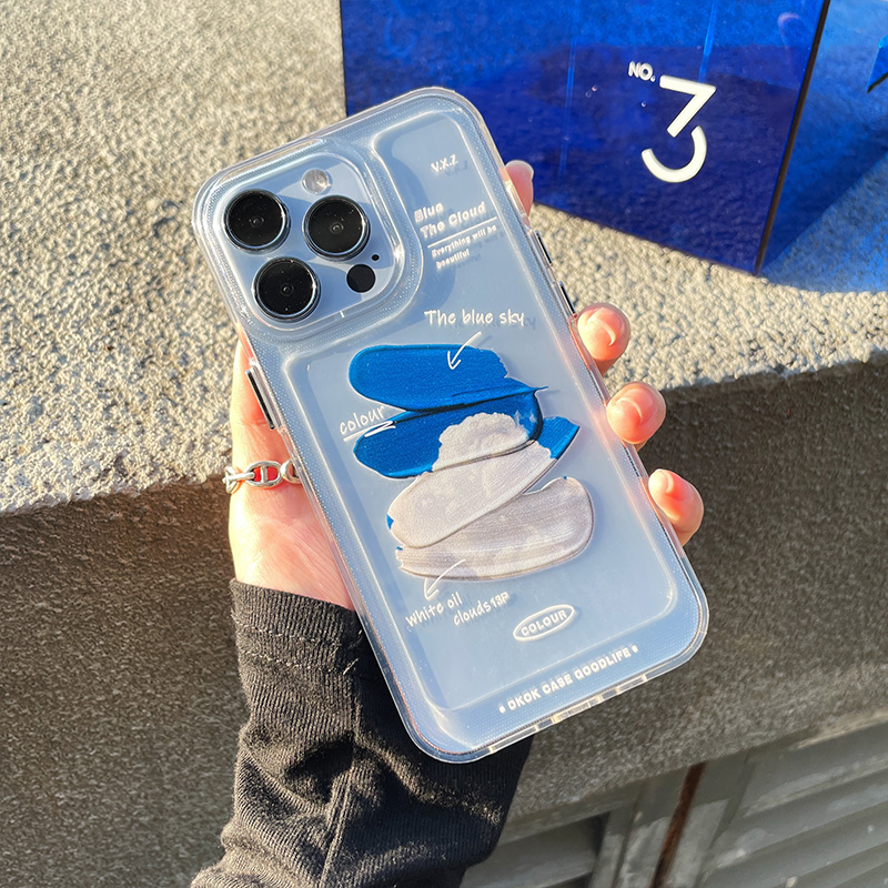 Cloudy Sky paint Smear iPhone Case (4 Designs)