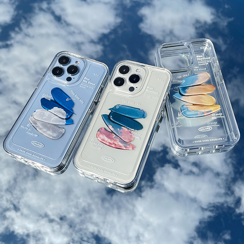 Cloudy Sky paint Smear iPhone Case (4 Designs)