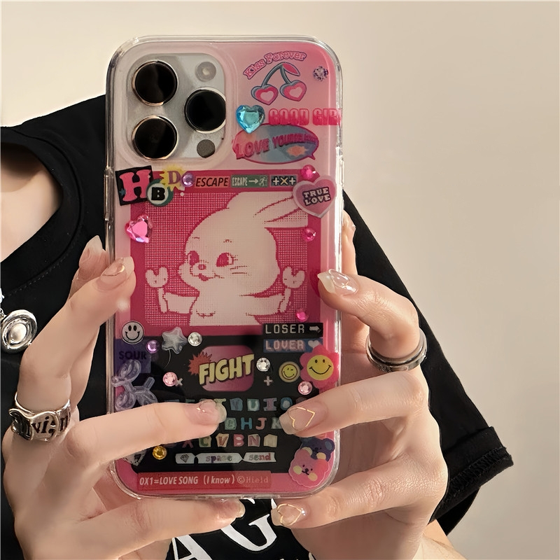 NewJeans y2k Collage Tokki iPhone Case with 3D stickers