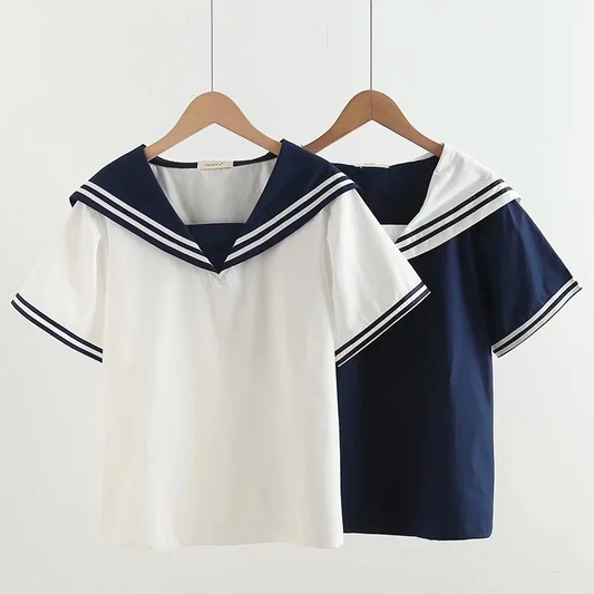 Contrast Sailor Collar Top (2 Colours)