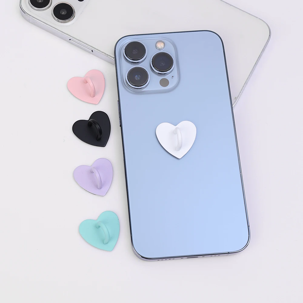 Heart Shaped Phone Charm Clip Loop Set (5 Colours)