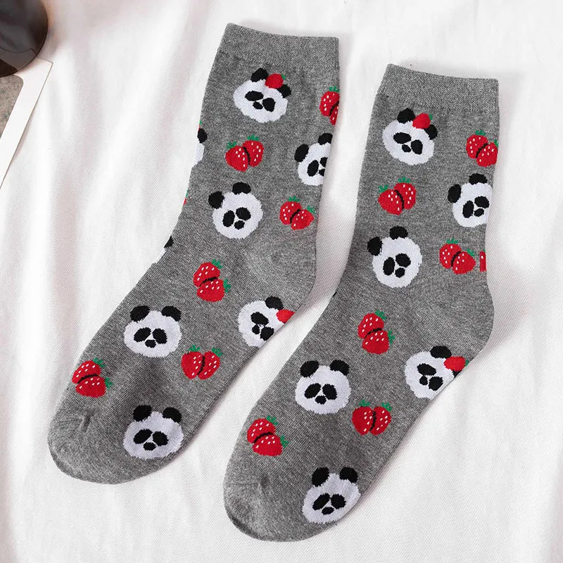Fruit Snack Animals Crew Socks