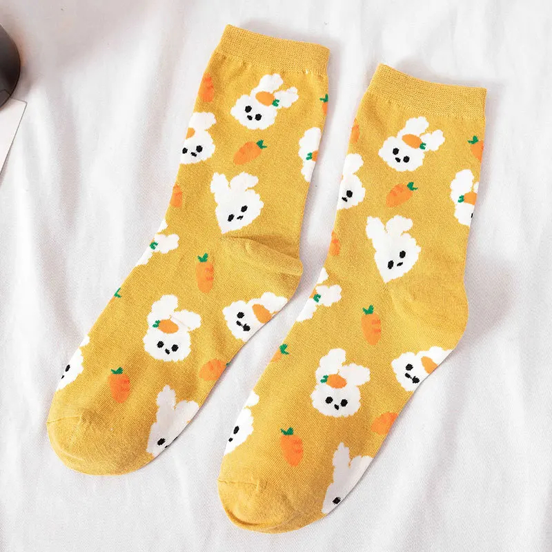 Fruit Snack Animals Crew Socks