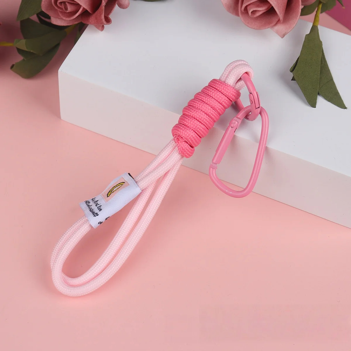 Pop Colour Phone Safety Strap with Carabiner Clip