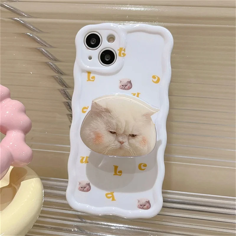 Blushing Cat Phone Grip