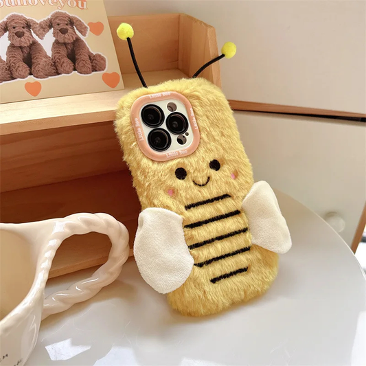 Plush Honeybee iPhone Case - Ice Cream Cake
