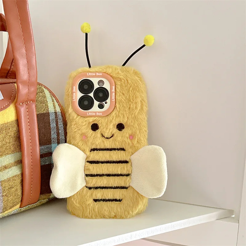 Plush Honeybee iPhone Case - Ice Cream Cake
