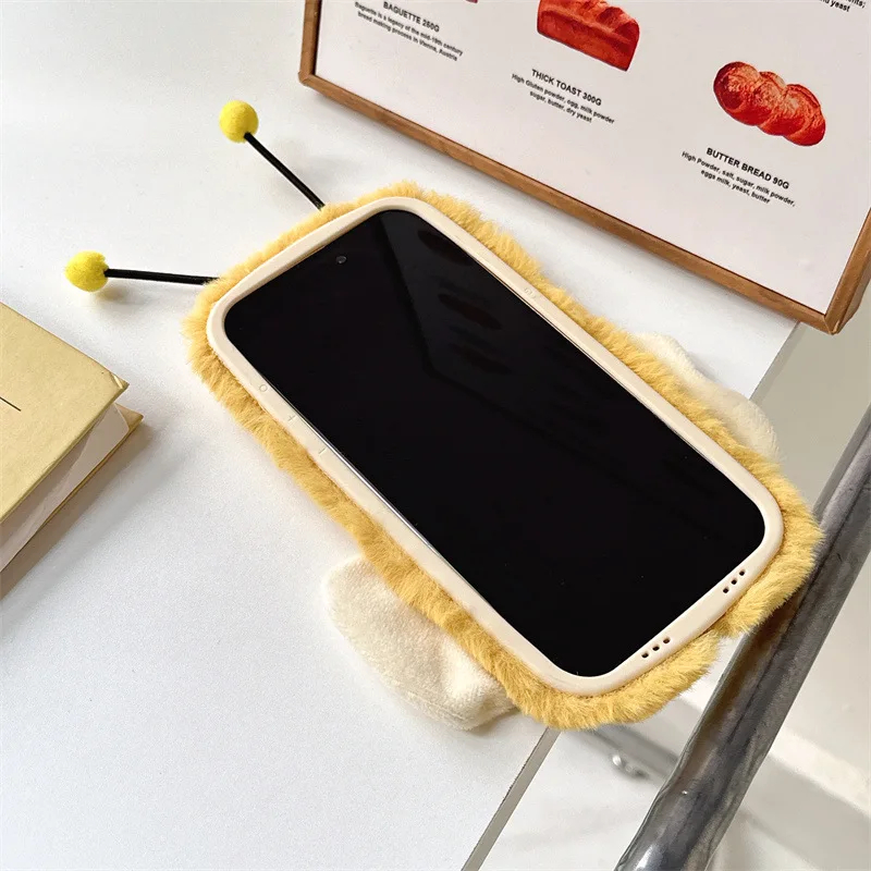 Plush Honeybee iPhone Case - Ice Cream Cake