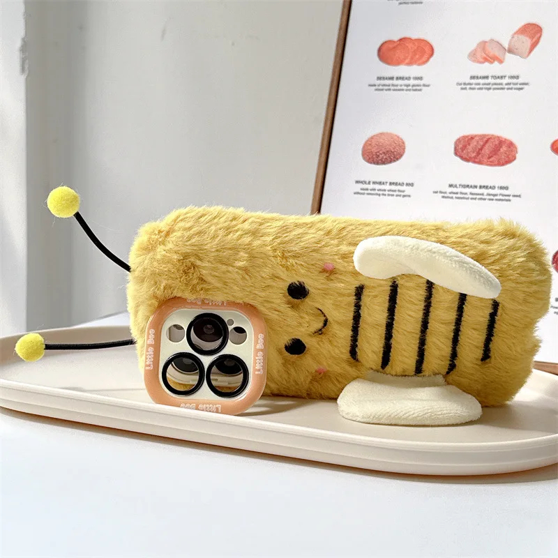 Plush Honeybee iPhone Case - Ice Cream Cake