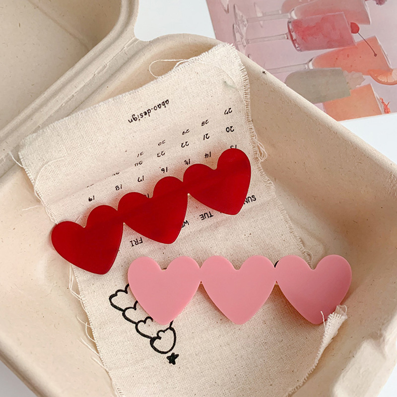 Row of Hearts Hair Clips (2 Designs)