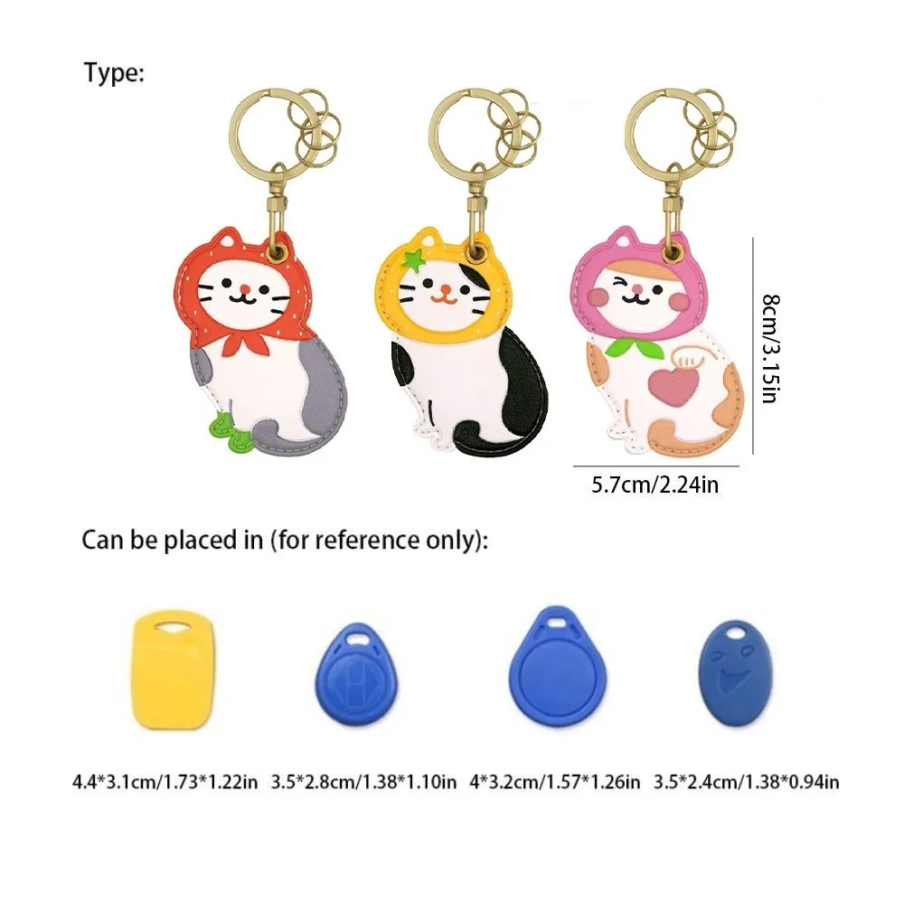Babushka Cat Keychain with AirTag Pouch (6 Designs)