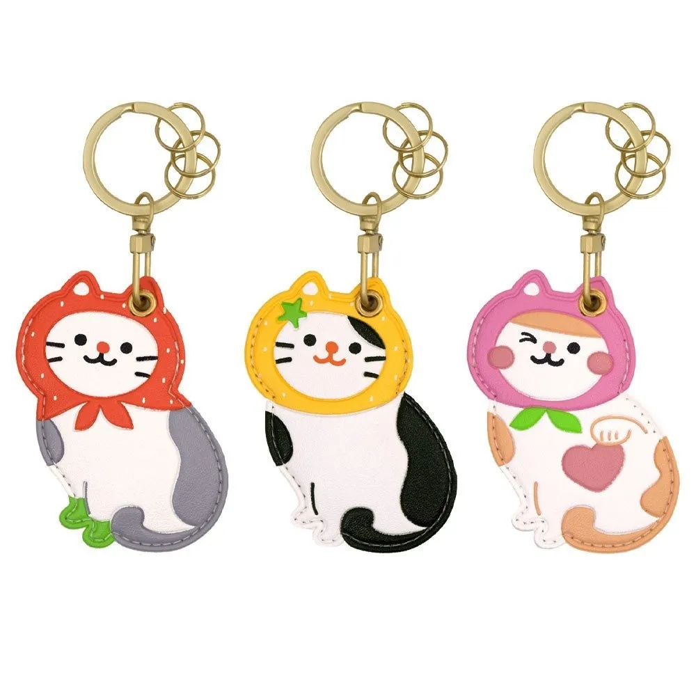 Babushka Cat Keychain with AirTag Pouch (6 Designs)
