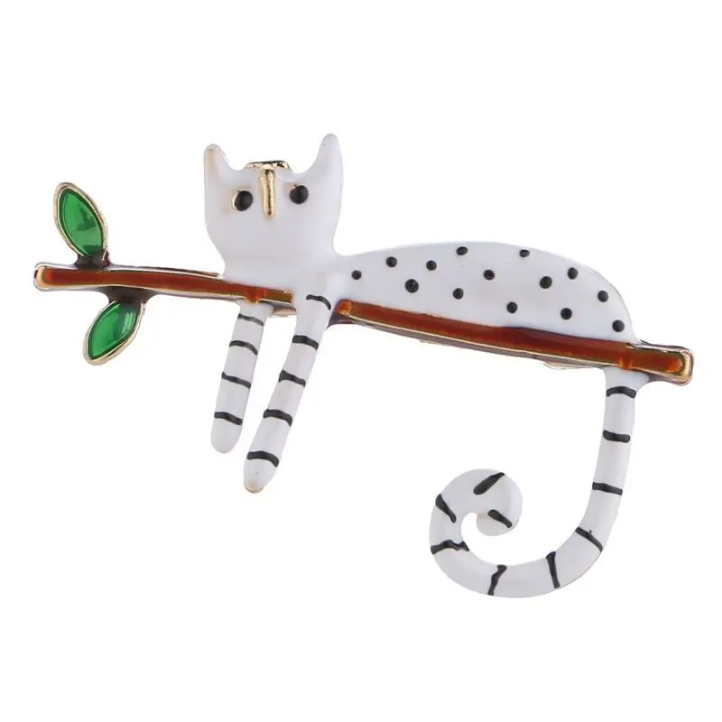 Polka Dot Cat Brooch