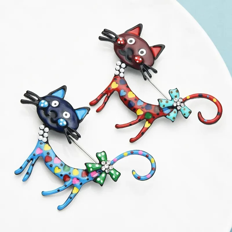 Whimsical Kitty Cat Brooch