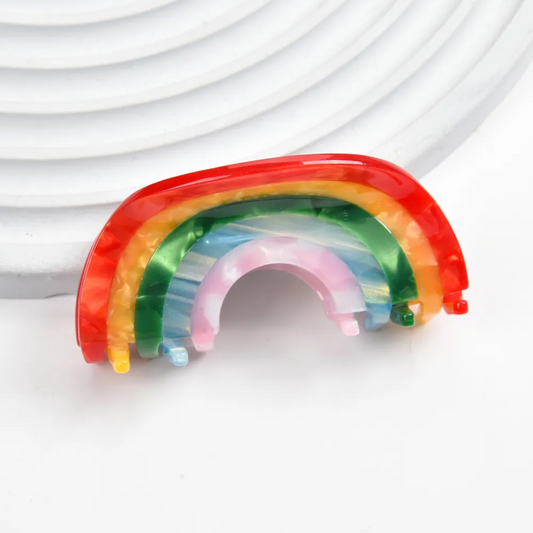 Rainbow Acrylic Hair Claw Clip