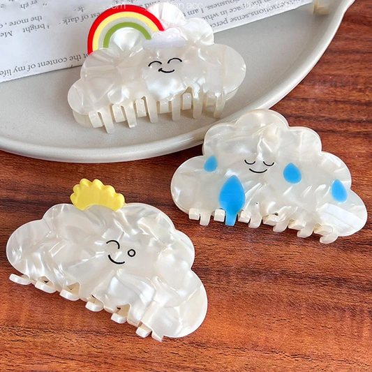 Happy Clouds Hair Claw Clip (3 Designs)