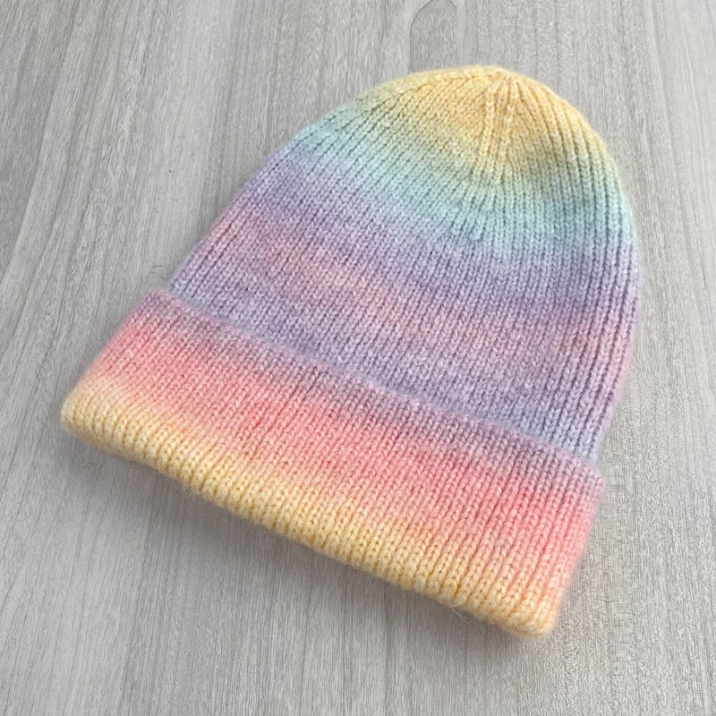 Gradient Striped Beanie Hat (7 Colours)