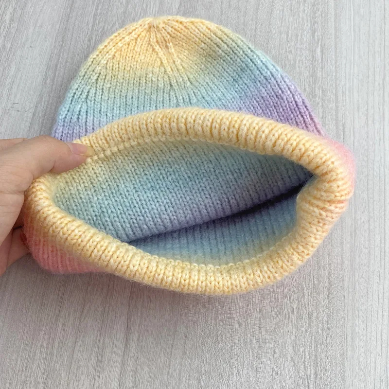 Gradient Striped Beanie Hat (7 Colours)