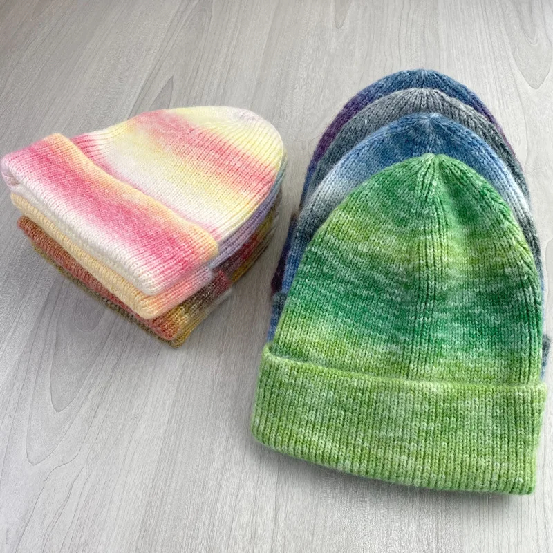 Gradient Striped Beanie Hat (7 Colours)