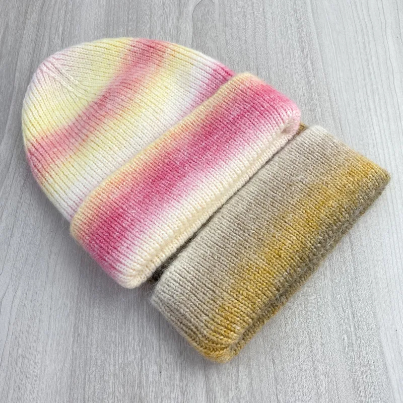 Gradient Striped Beanie Hat (7 Colours)