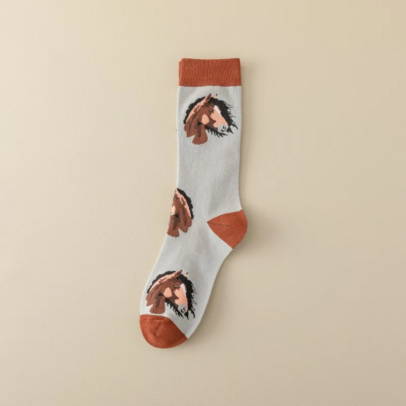 Horse Theme Crew Socks