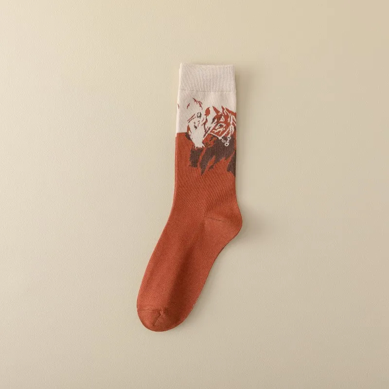 Horse Theme Crew Socks