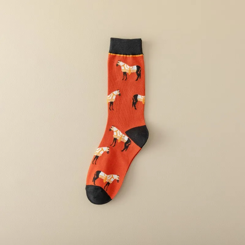 Horse Theme Crew Socks